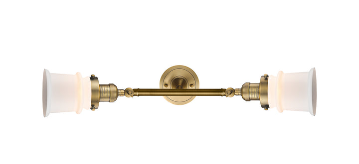 Innovations Franklin Restoration 208L-BB-G181S-LED Bath Vanity Light 6 in. wide - Brushed Brass