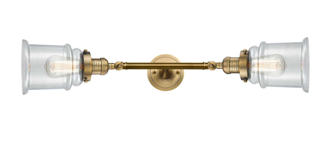Innovations Franklin Restoration 208L-BB-G182 Bath Vanity Light 6 in. wide - Brushed Brass