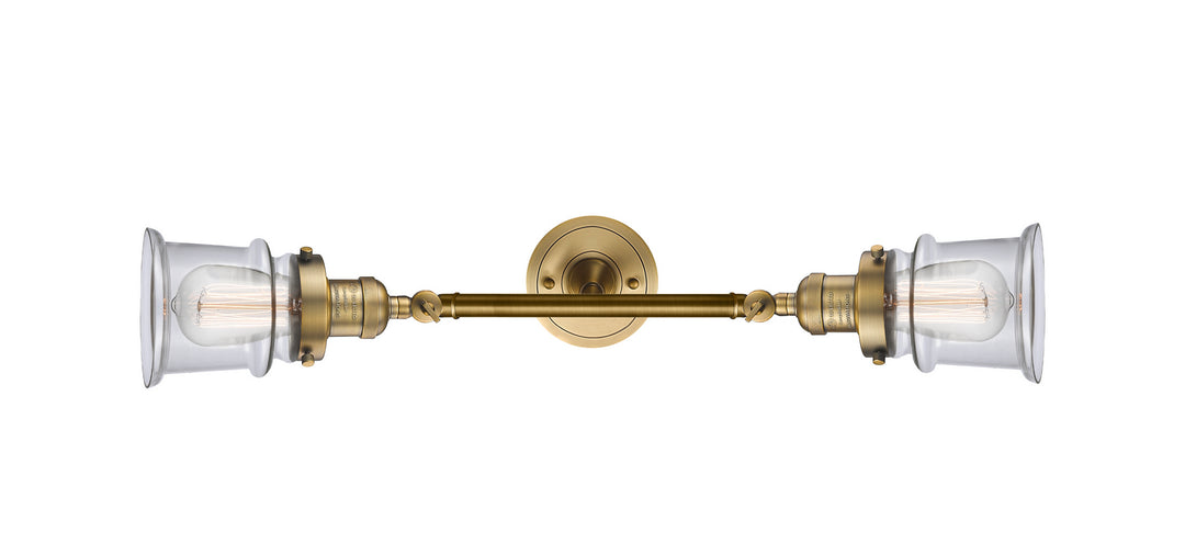 Innovations Franklin Restoration 208L-BB-G182S-LED Bath Vanity Light 6 in. wide - Brushed Brass