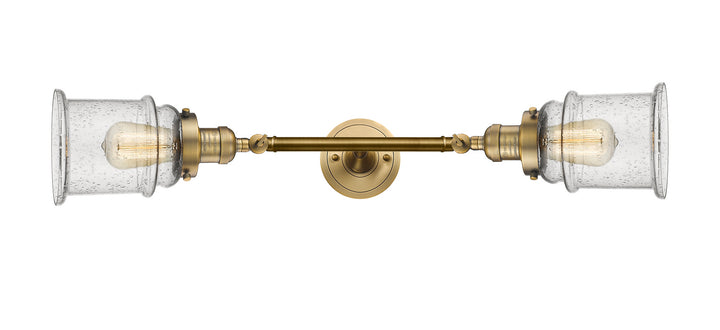 Innovations Franklin Restoration 208L-BB-G184-LED Bath Vanity Light 6 in. wide - Brushed Brass