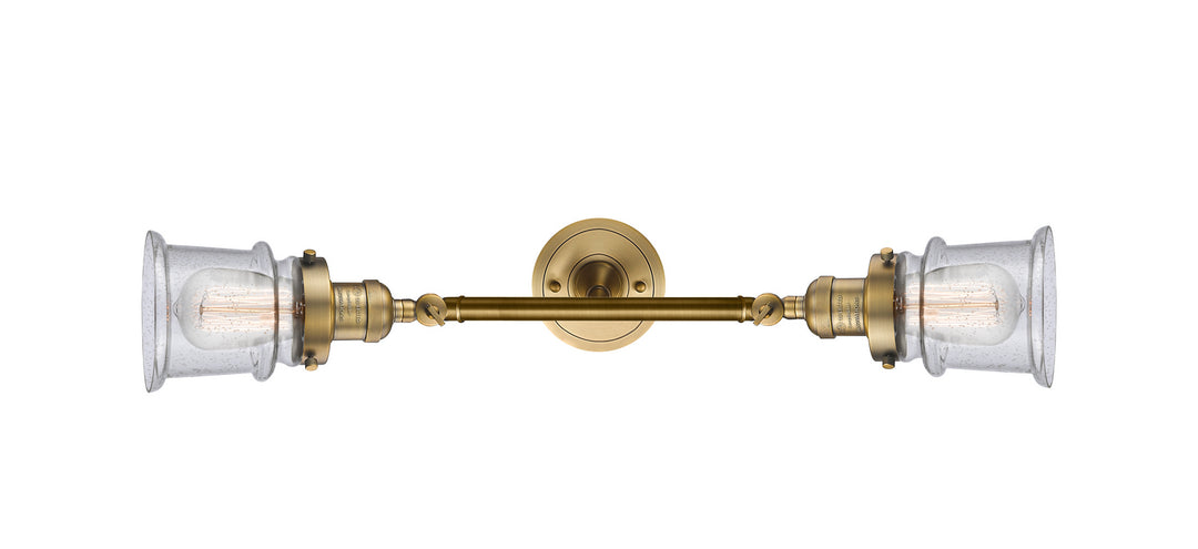 Innovations Franklin Restoration 208L-BB-G184S-LED Bath Vanity Light 6 in. wide - Brushed Brass