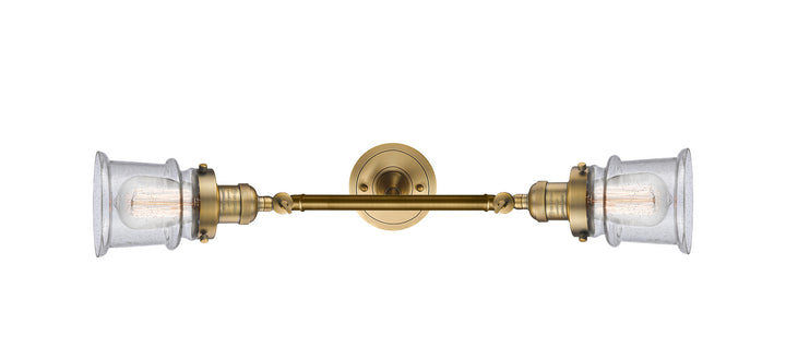 Innovations Franklin Restoration 208L-BB-G184S-LED Bath Vanity Light 6 in. wide - Brushed Brass