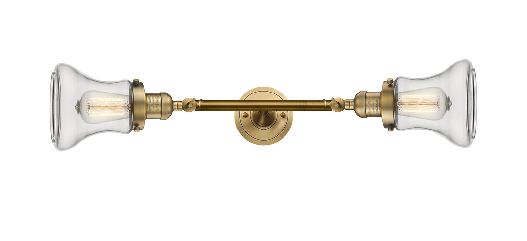 Innovations Franklin Restoration 208L-BB-G192-LED Bath Vanity Light 7 in. wide - Brushed Brass