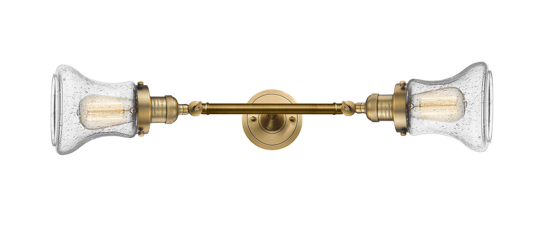 Innovations Franklin Restoration 208L-BB-G194 Bath Vanity Light 7 in. wide - Brushed Brass