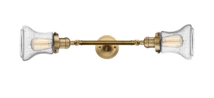 Innovations Franklin Restoration 208L-BB-G194 Bath Vanity Light 7 in. wide - Brushed Brass
