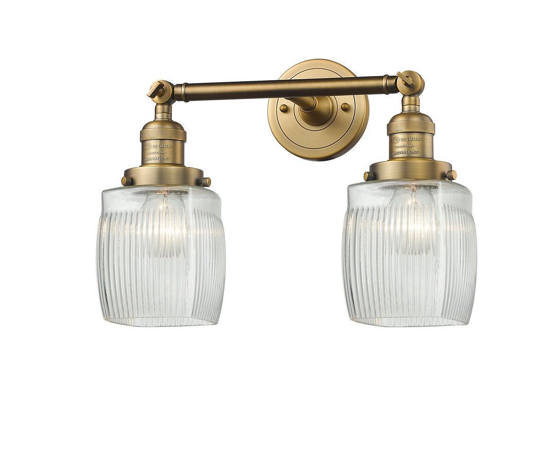 Innovations Franklin Restoration 208L-BB-G302-LED Bath Vanity Light 6 in. wide - Brushed Brass