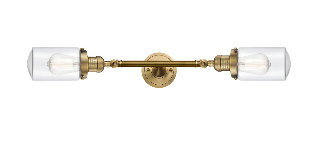 Innovations Franklin Restoration 208L-BB-G312 Bath Vanity Light 5 in. wide - Brushed Brass