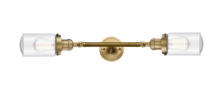 Innovations Franklin Restoration 208L-BB-G314 Bath Vanity Light 5 in. wide - Brushed Brass