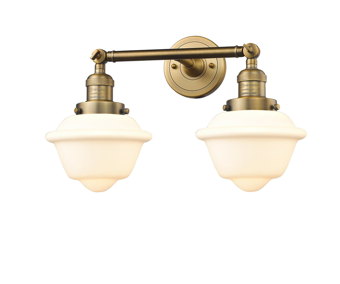 Innovations Franklin Restoration 208L-BB-G531 Bath Vanity Light 8 in. wide - Brushed Brass
