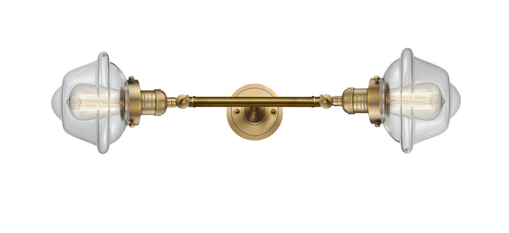 Innovations Franklin Restoration 208L-BB-G532 Bath Vanity Light 8 in. wide - Brushed Brass