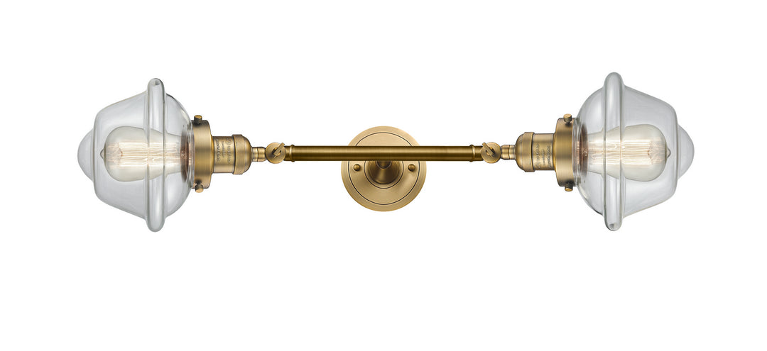Innovations Franklin Restoration 208L-BB-G532-LED Bath Vanity Light 8 in. wide - Brushed Brass