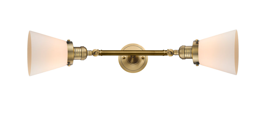 Innovations Franklin Restoration 208L-BB-G61 Bath Vanity Light 7 in. wide - Brushed Brass