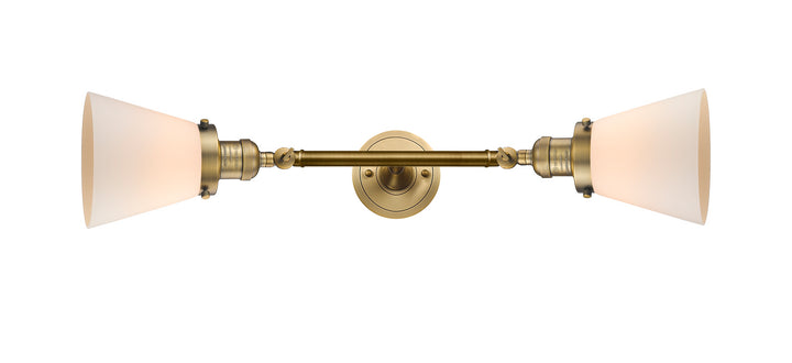 Innovations Franklin Restoration 208L-BB-G61-LED Bath Vanity Light 7 in. wide - Brushed Brass