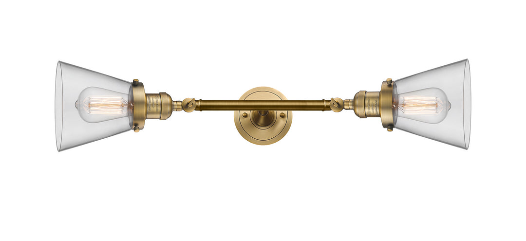 Innovations Franklin Restoration 208L-BB-G62 Bath Vanity Light 7 in. wide - Brushed Brass