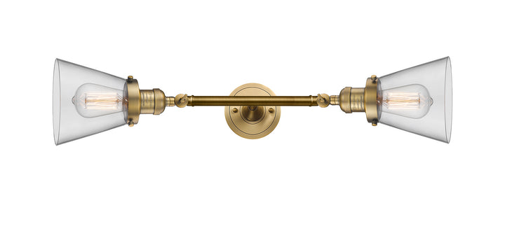 Innovations Franklin Restoration 208L-BB-G62-LED Bath Vanity Light 7 in. wide - Brushed Brass