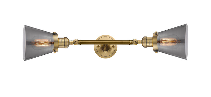 Innovations Franklin Restoration 208L-BB-G63 Bath Vanity Light 7 in. wide - Brushed Brass