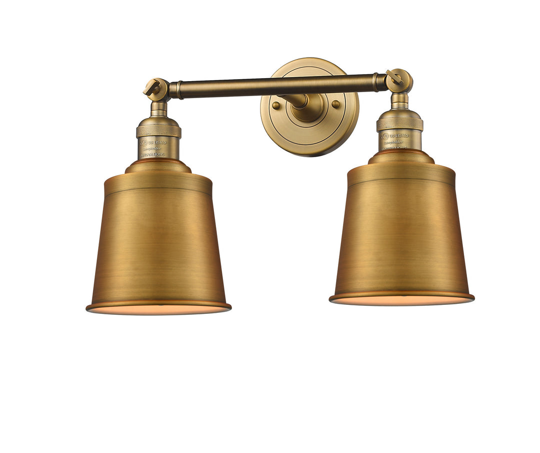 Innovations Franklin Restoration 208L-BB-M9-BB Bath Vanity Light 6 in. wide - Brushed Brass