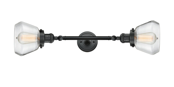 Innovations Franklin Restoration 208L-BK-G172 Bath Vanity Light 7 in. wide - Matte Black