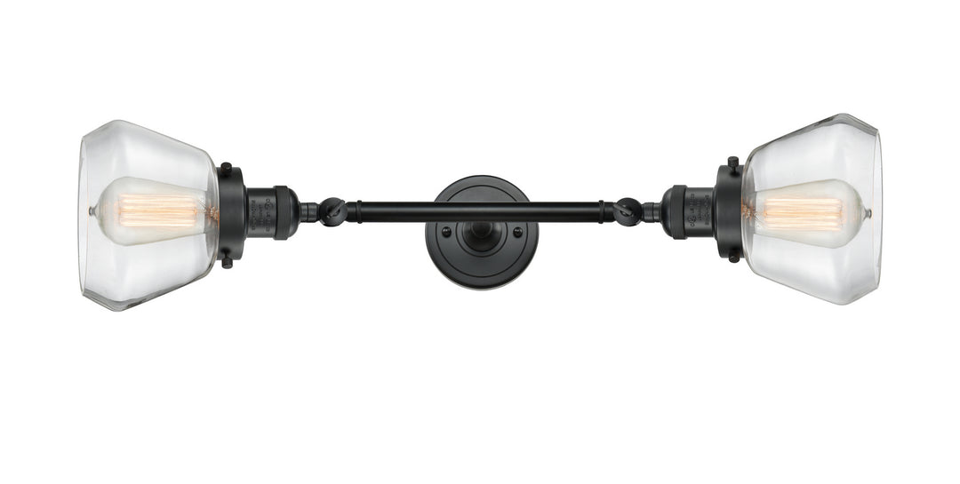 Innovations Franklin Restoration 208L-BK-G172-LED Bath Vanity Light 7 in. wide - Matte Black