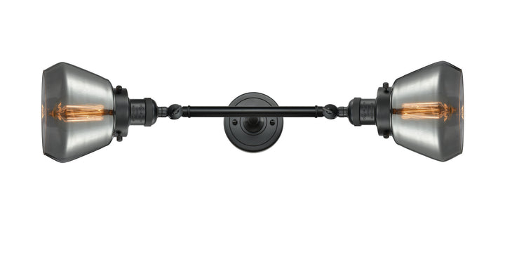 Innovations Franklin Restoration 208L-BK-G173 Bath Vanity Light 7 in. wide - Matte Black
