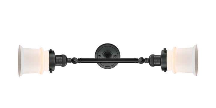 Innovations Franklin Restoration 208L-BK-G181S-LED Bath Vanity Light 6 in. wide - Matte Black