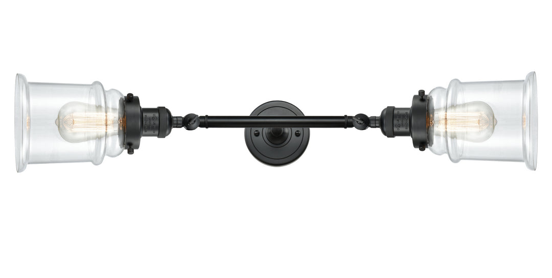 Innovations Franklin Restoration 208L-BK-G182 Bath Vanity Light 6 in. wide - Matte Black