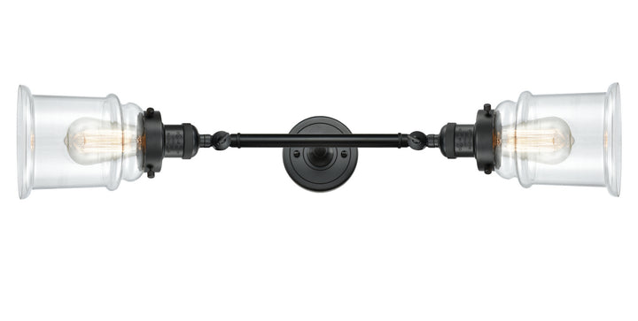Innovations Franklin Restoration 208L-BK-G182-LED Bath Vanity Light 6 in. wide - Matte Black