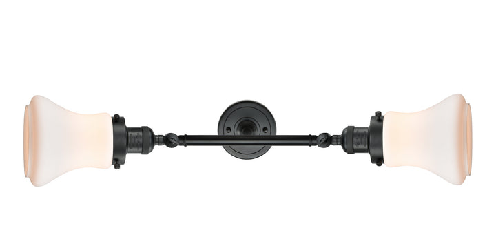 Innovations Franklin Restoration 208L-BK-G191-LED Bath Vanity Light 7 in. wide - Matte Black
