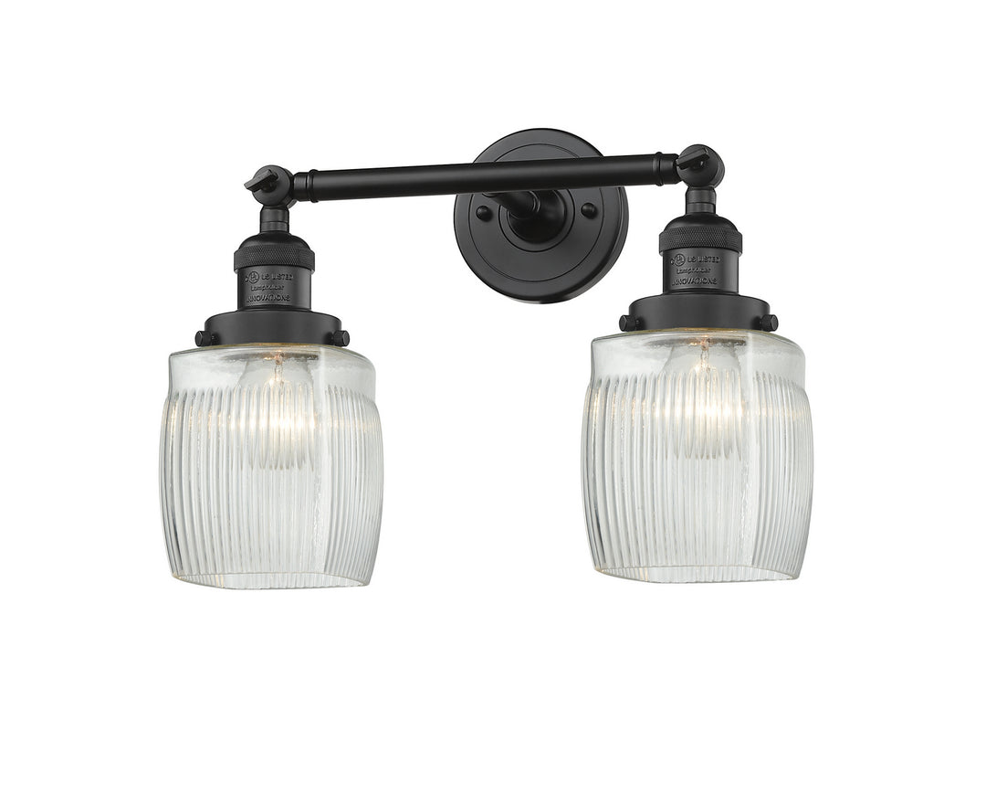 Innovations Franklin Restoration 208L-BK-G302 Bath Vanity Light 6 in. wide - Matte Black