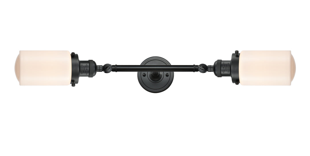 Innovations Franklin Restoration 208L-BK-G311 Bath Vanity Light 5 in. wide - Matte Black