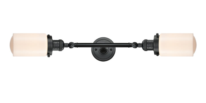Innovations Franklin Restoration 208L-BK-G311 Bath Vanity Light 5 in. wide - Matte Black