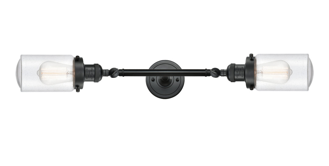 Innovations Franklin Restoration 208L-BK-G314 Bath Vanity Light 5 in. wide - Matte Black
