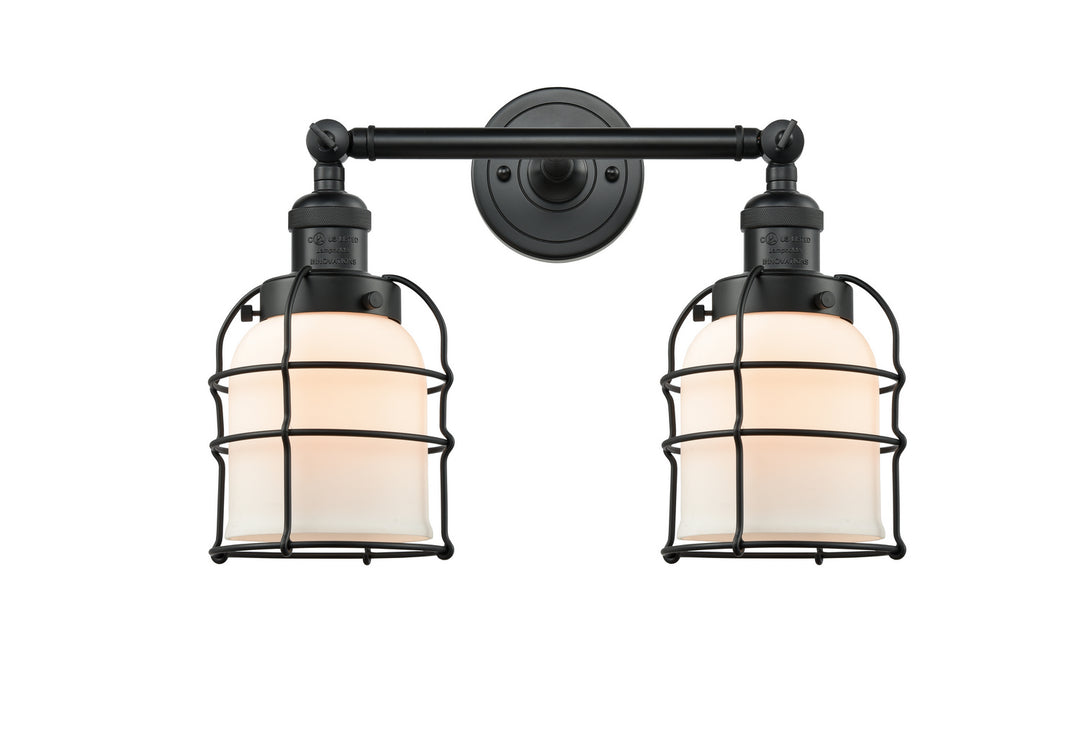 Innovations Franklin Restoration 208L-BK-G51-CE Bath Vanity Light 6 in. wide - Matte Black