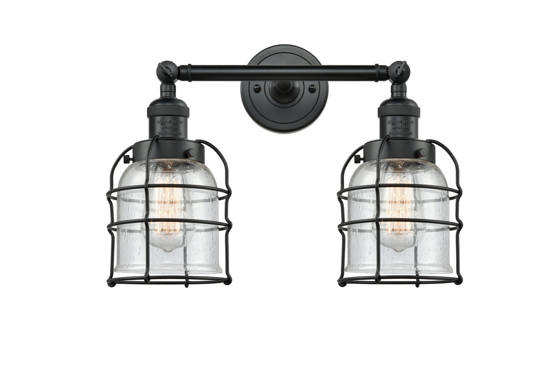 Innovations Franklin Restoration 208L-BK-G54-CE-LED Bath Vanity Light 6 in. wide - Matte Black