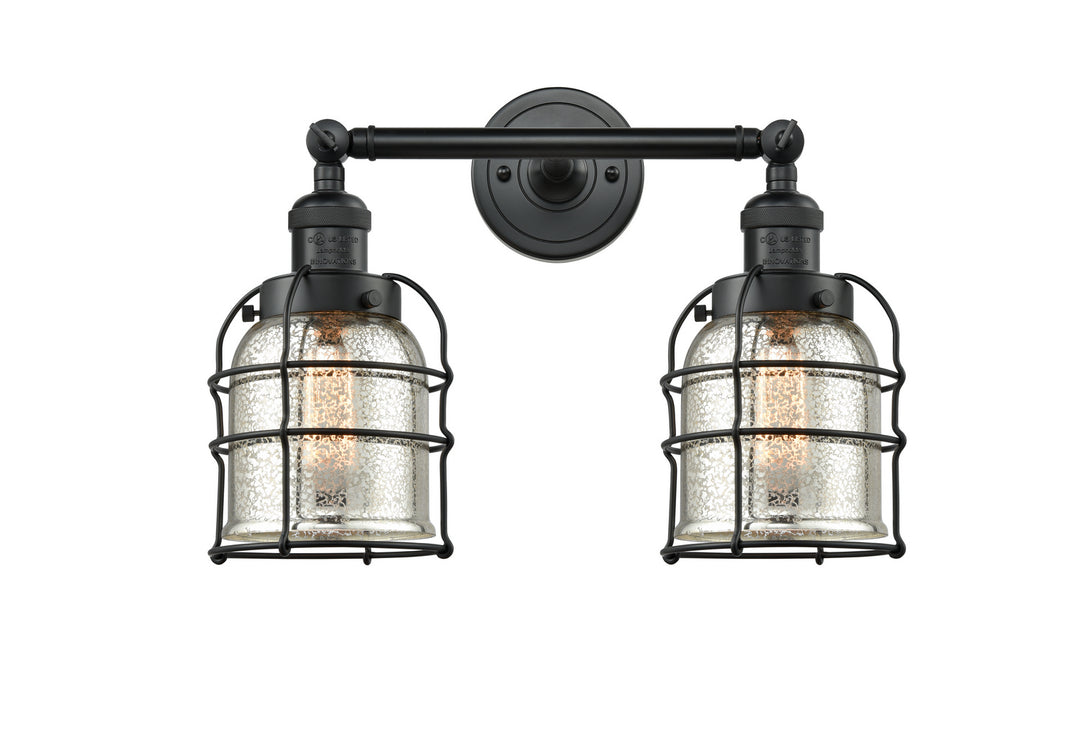 Innovations Franklin Restoration 208L-BK-G58-CE Bath Vanity Light 6 in. wide - Matte Black