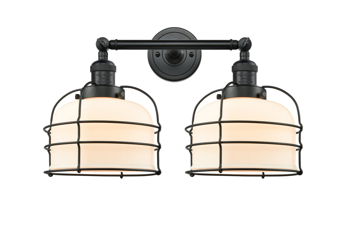Innovations Franklin Restoration 208L-BK-G71-CE-LED Bath Vanity Light 9 in. wide - Matte Black
