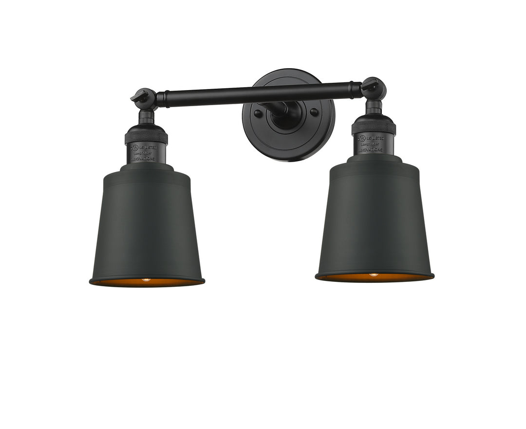 Innovations Franklin Restoration 208L-BK-M9-BK Bath Vanity Light 6 in. wide - Matte Black
