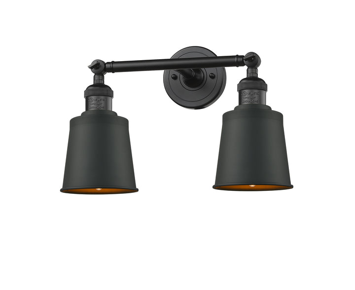 Innovations Franklin Restoration 208L-BK-M9-BK-LED Bath Vanity Light 6 in. wide - Matte Black