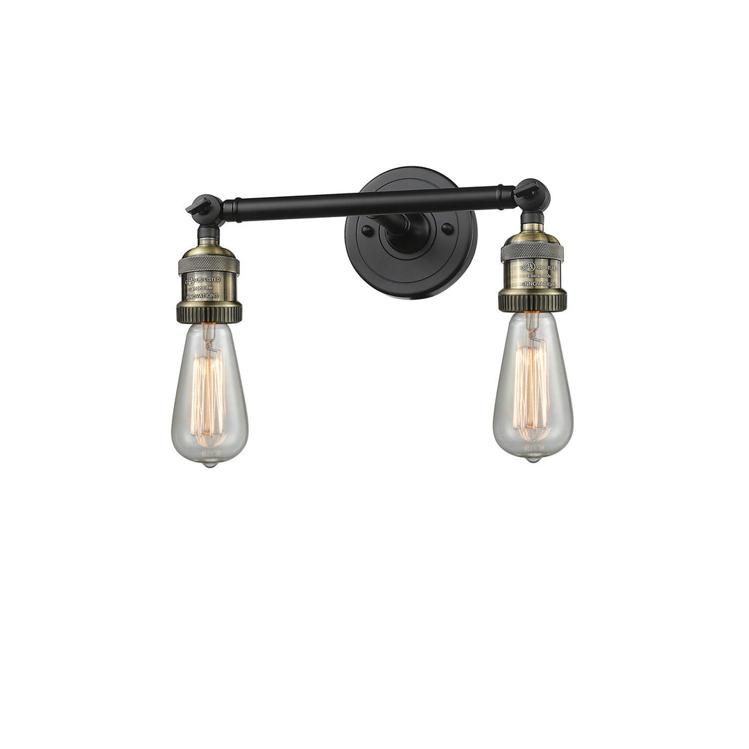 Innovations Franklin Restoration 208LNH-BAB Bath Vanity Light 3 in. wide - Black Antique Brass