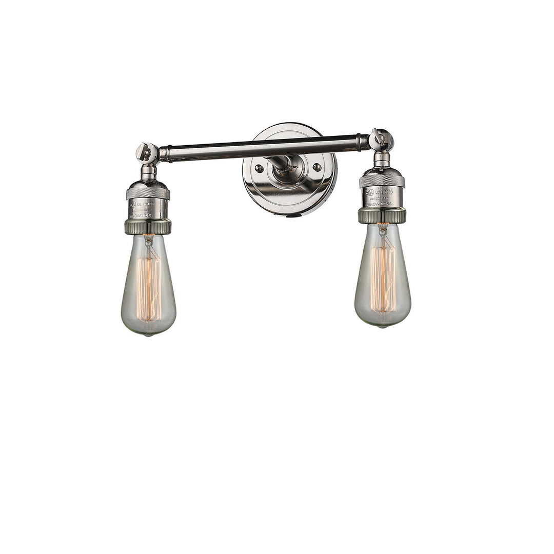 Innovations Franklin Restoration 208LNH-PN Bath Vanity Light 3 in. wide - Polished Nickel