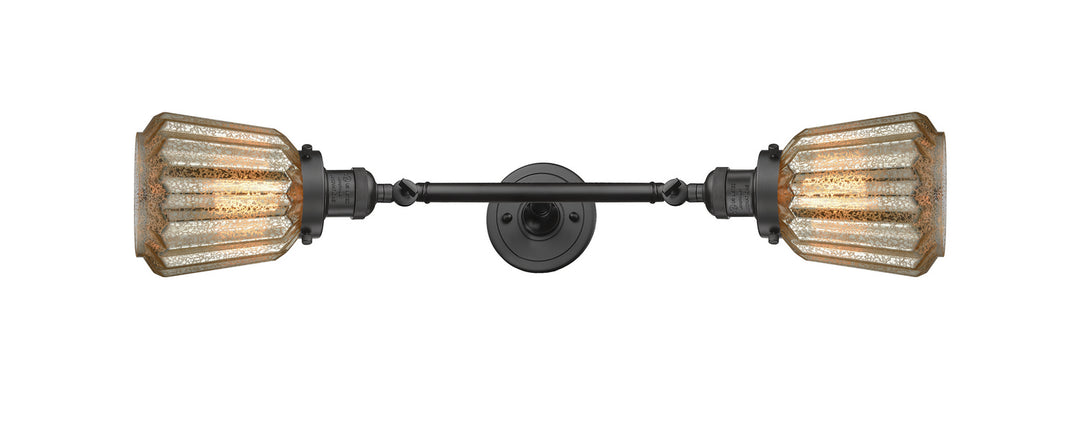 Innovations Franklin Restoration 208L-OB-G146 Bath Vanity Light 7 in. wide - Oil Rubbed Bronze