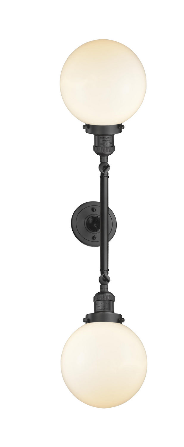 Innovations Franklin Restoration 208L-OB-G201-8 Bath Vanity Light 8 in. wide - Oil Rubbed Bronze