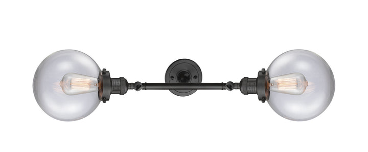 Innovations Franklin Restoration 208L-OB-G202-8-LED Bath Vanity Light 8 in. wide - Oil Rubbed Bronze