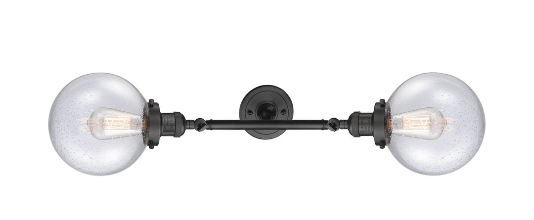 Innovations Franklin Restoration 208L-OB-G204-8-LED Bath Vanity Light 8 in. wide - Oil Rubbed Bronze