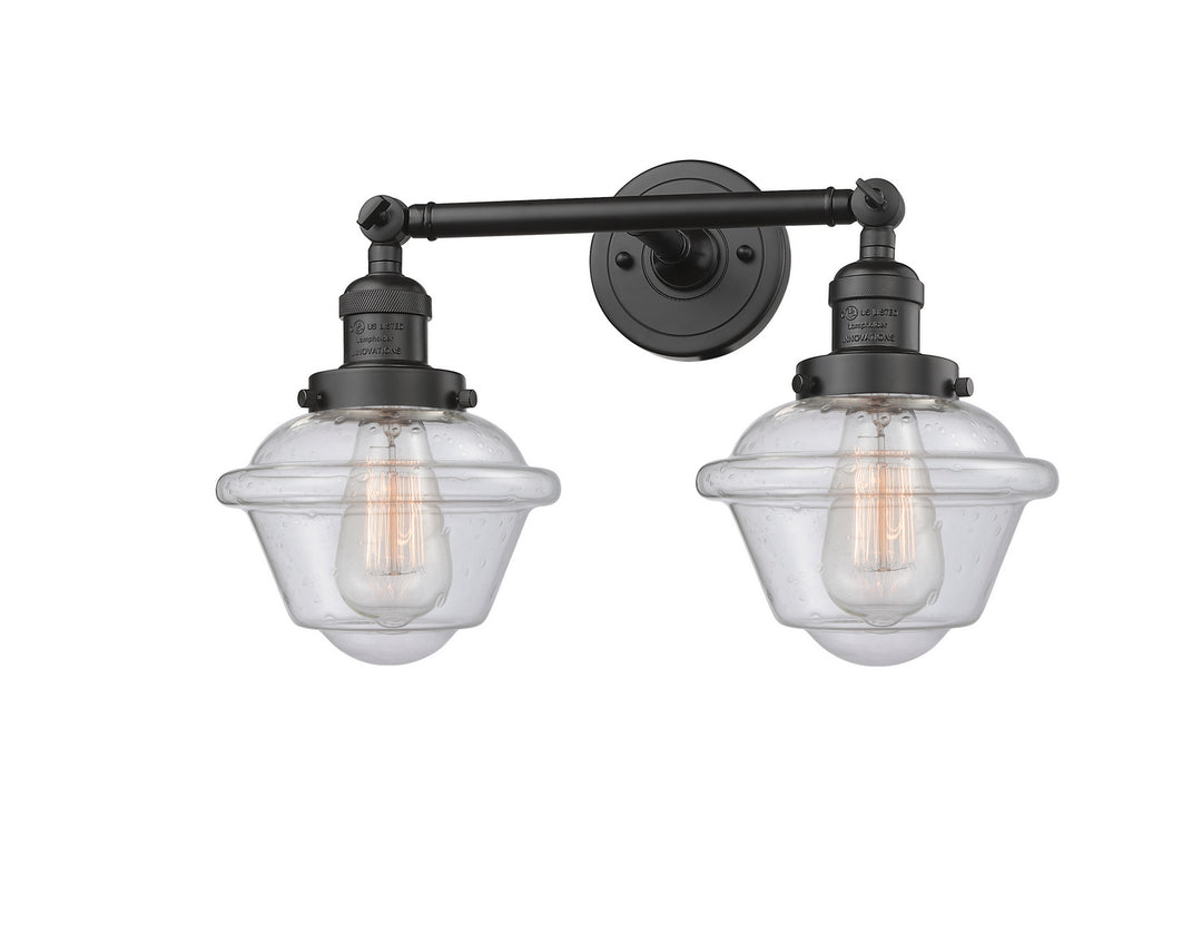 Innovations Franklin Restoration 208L-OB-G534 Bath Vanity Light 8 in. wide - Oil Rubbed Bronze