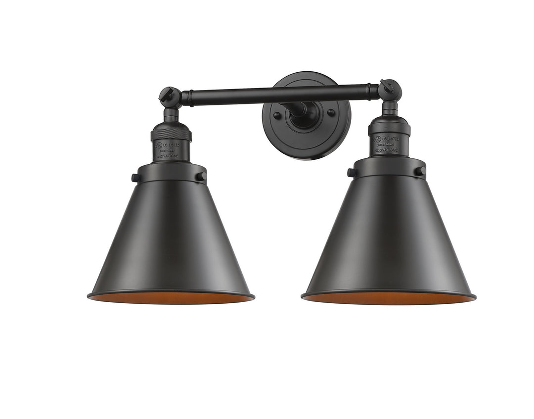 Innovations Franklin Restoration 208L-OB-M13-OB Bath Vanity Light 8 in. wide - Oil Rubbed Bronze