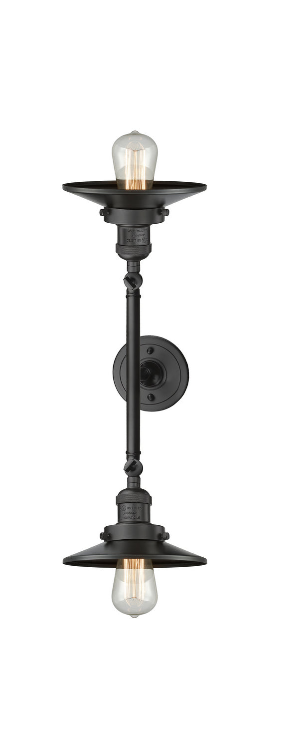 Innovations Franklin Restoration 208L-OB-M5 Bath Vanity Light 8 in. wide - Oil Rubbed Bronze