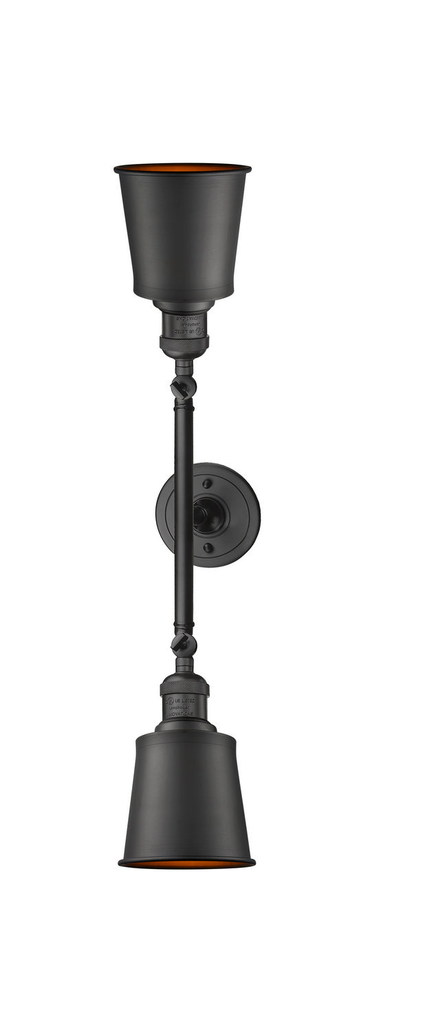 Innovations Franklin Restoration 208L-OB-M9-OB-LED Bath Vanity Light 6 in. wide - Oil Rubbed Bronze