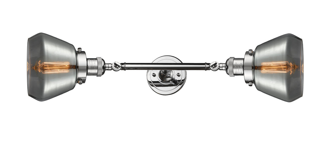 Innovations Franklin Restoration 208L-PC-G173-LED Bath Vanity Light 7 in. wide - Polished Chrome