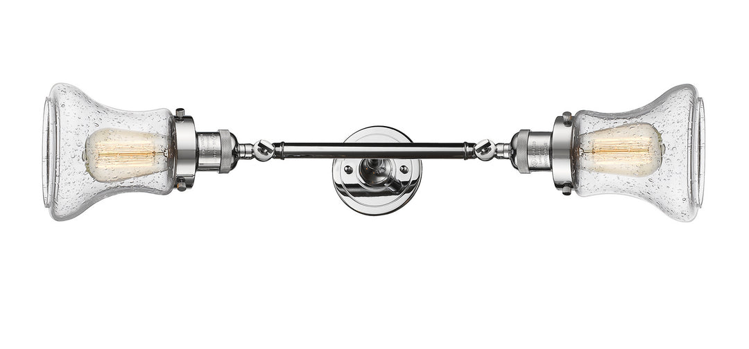 Innovations Franklin Restoration 208L-PC-G194 Bath Vanity Light 7 in. wide - Polished Chrome